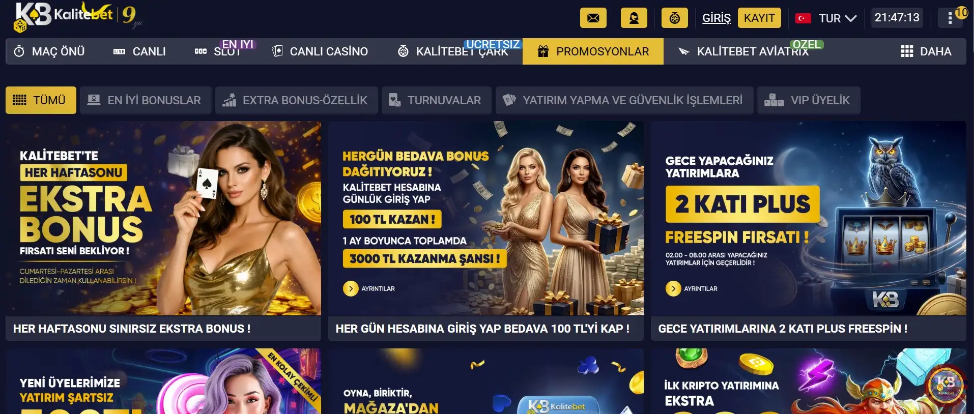 Kalitebet'te Ödül Türleri