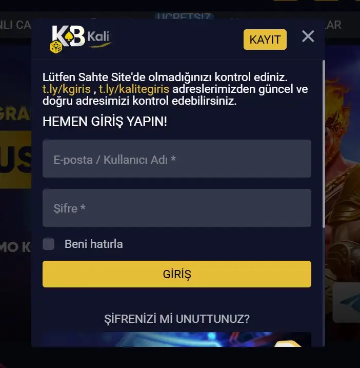 Kalitebet Giriş Sistemi